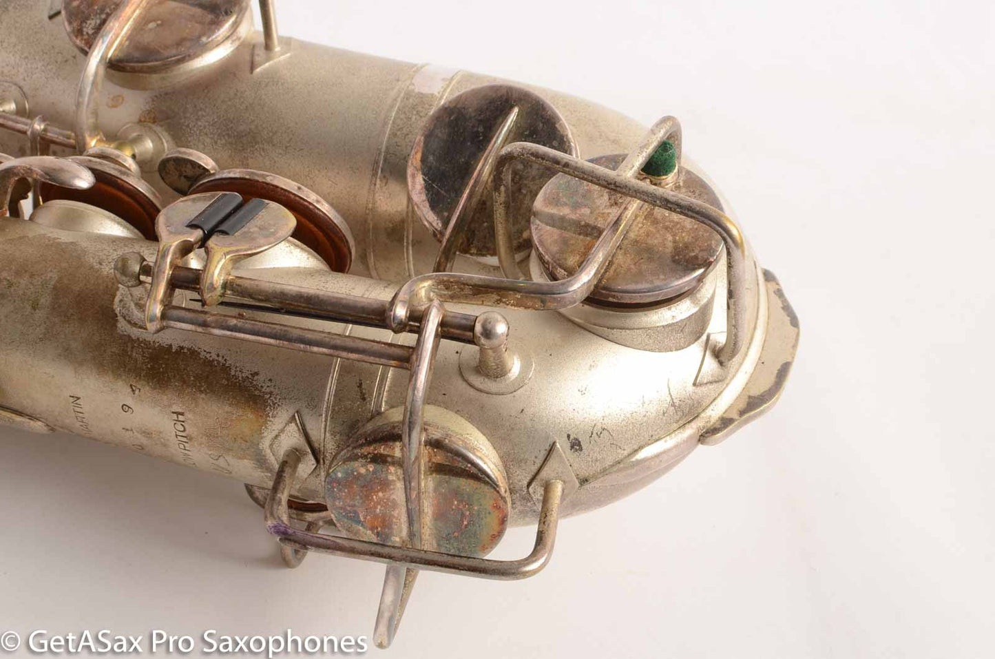 Martin Handcraft Alto Saxophone Original Silver Plate Very Good Condition 80194