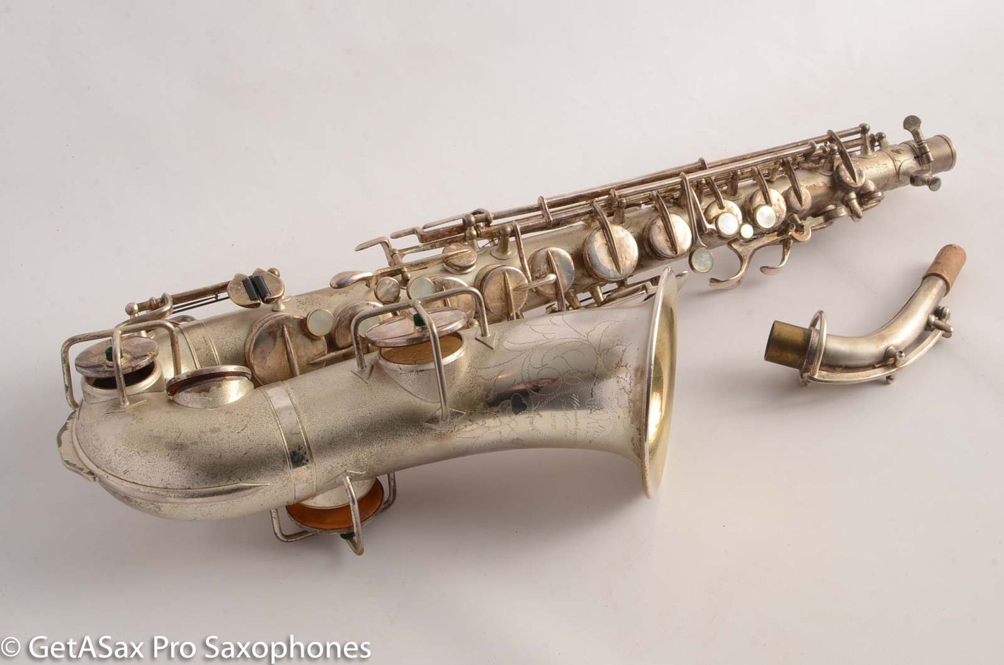 Martin Handcraft Alto Saxophone Original Silver Plate Very Good Condition 80194