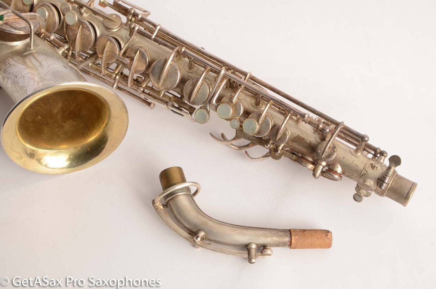 Martin Handcraft Alto Saxophone Original Silver Plate Very Good Condition 80194