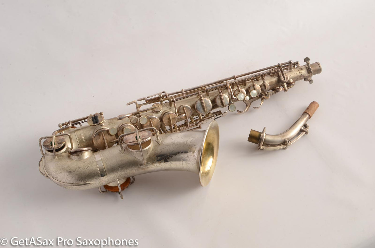 Martin Handcraft Alto Saxophone Original Silver Plate Very Good Condition 80194