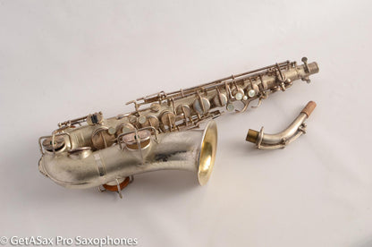 Martin Handcraft Alto Saxophone Original Silver Plate Very Good Condition 80194