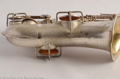 Martin Handcraft Alto Saxophone Original Silver Plate Very Good Condition 80194