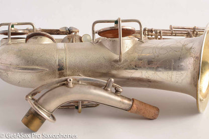 Martin Handcraft Alto Saxophone Original Silver Plate Very Good Condition 80194