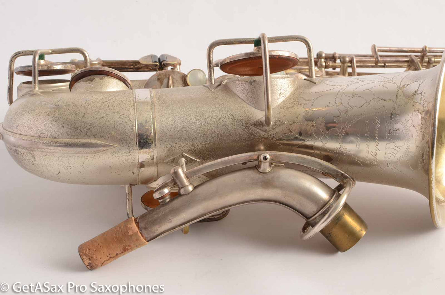 Martin Handcraft Alto Saxophone Original Silver Plate Very Good Condition 80194