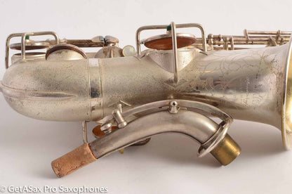 Martin Handcraft Alto Saxophone Original Silver Plate Very Good Condition 80194