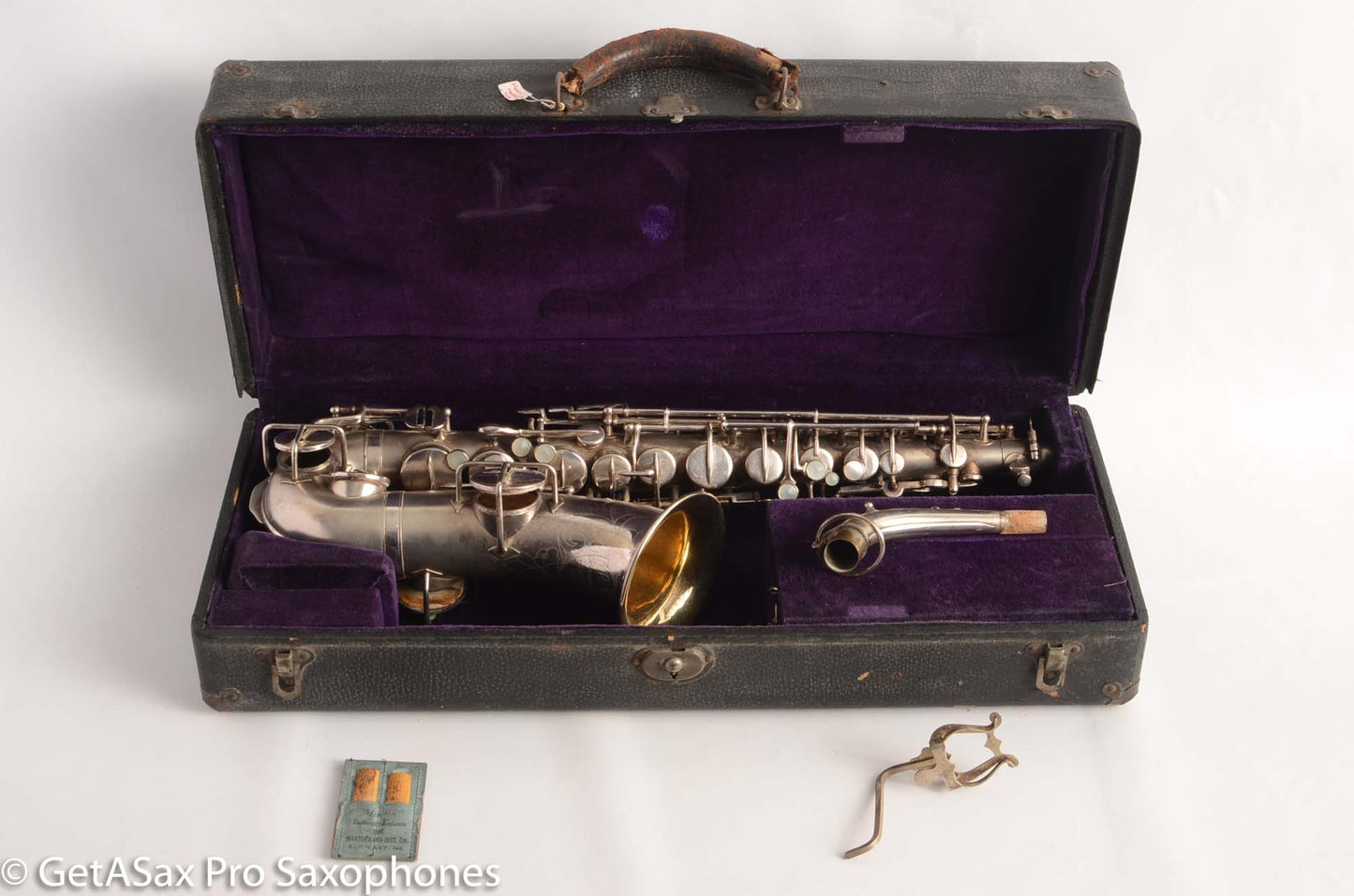 Martin Handcraft Alto Saxophone Original Silver Plate Very Good Condition 75488