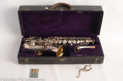 Martin Handcraft Alto Saxophone Original Silver Plate Very Good Condition 75488