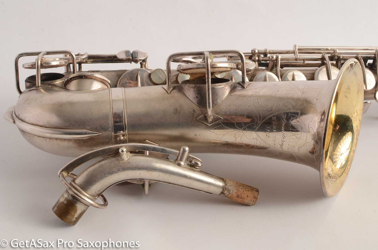 Martin Handcraft Alto Saxophone Original Silver Plate Very Good Condition 75488