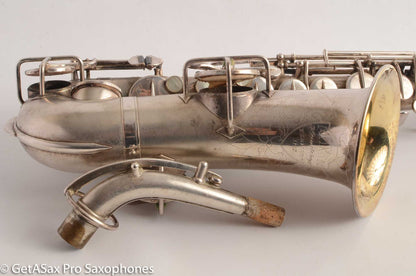 Martin Handcraft Alto Saxophone Original Silver Plate Very Good Condition 75488