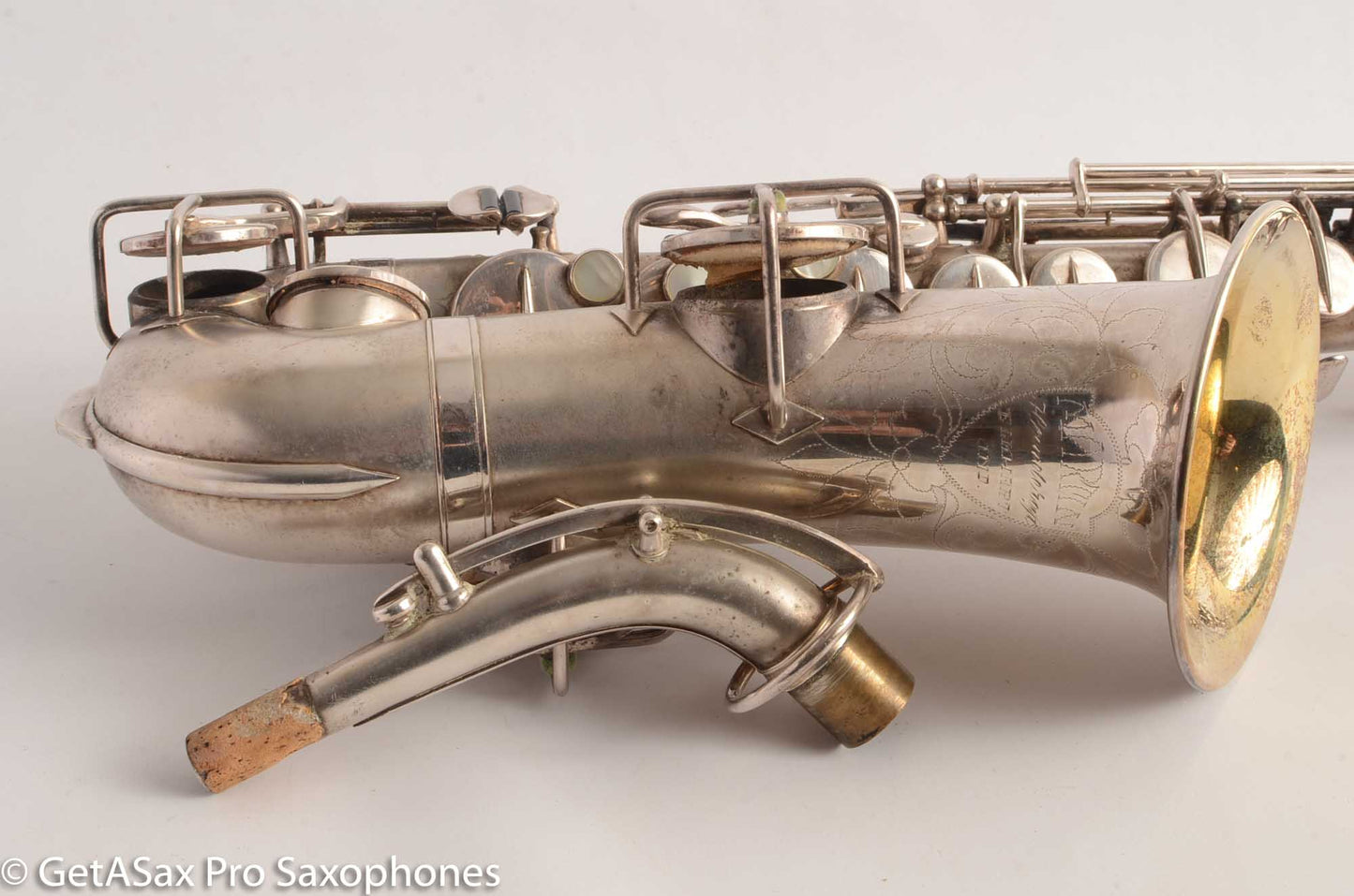 Martin Handcraft Alto Saxophone Original Silver Plate Very Good Condition 75488