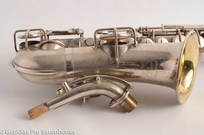 Martin Handcraft Alto Saxophone Original Silver Plate Very Good Condition 75488