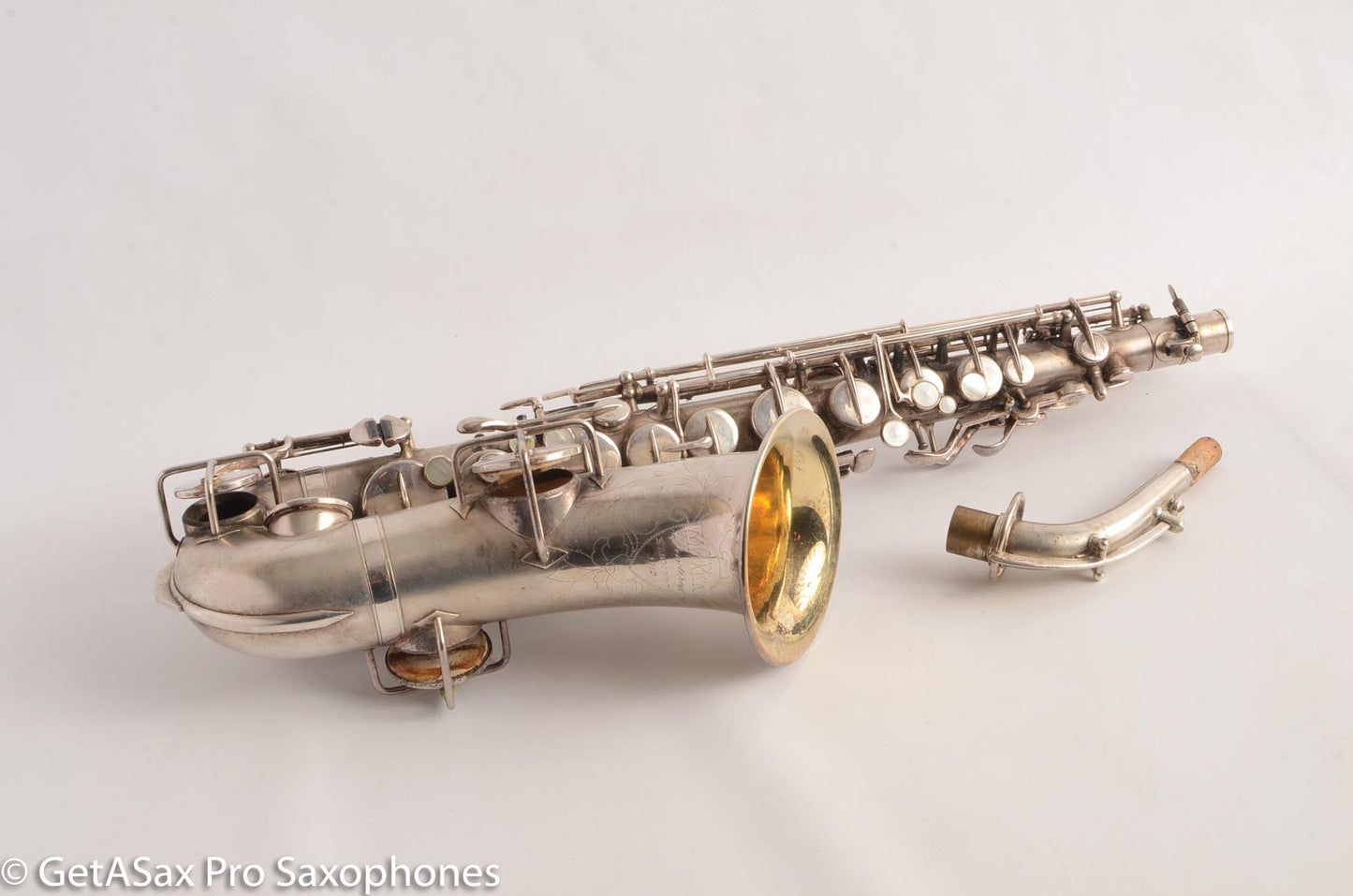 Martin Handcraft Alto Saxophone Original Silver Plate Very Good Condition 75488