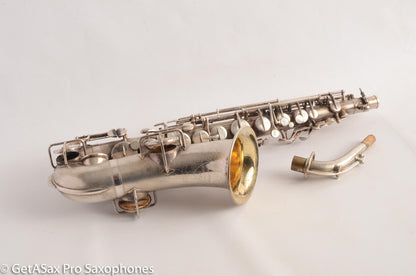 Martin Handcraft Alto Saxophone Original Silver Plate Very Good Condition 75488