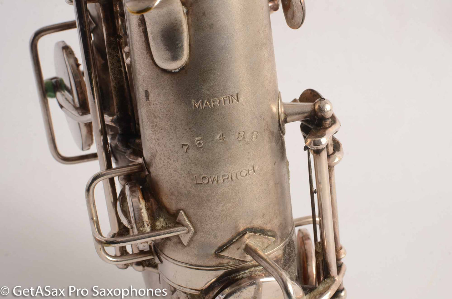 Martin Handcraft Alto Saxophone Original Silver Plate Very Good Condition 75488