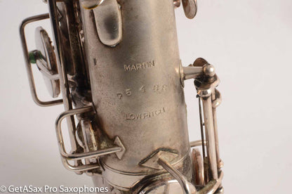 Martin Handcraft Alto Saxophone Original Silver Plate Very Good Condition 75488