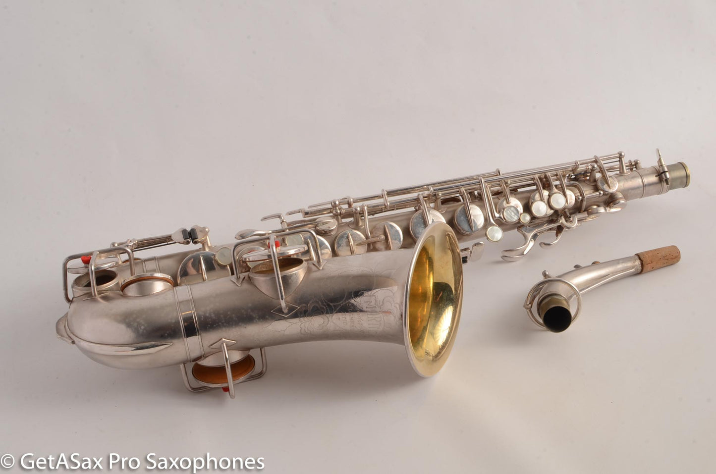 Martin Handcraft Alto Saxophone Original Silver Plate Very Good Condition 91398