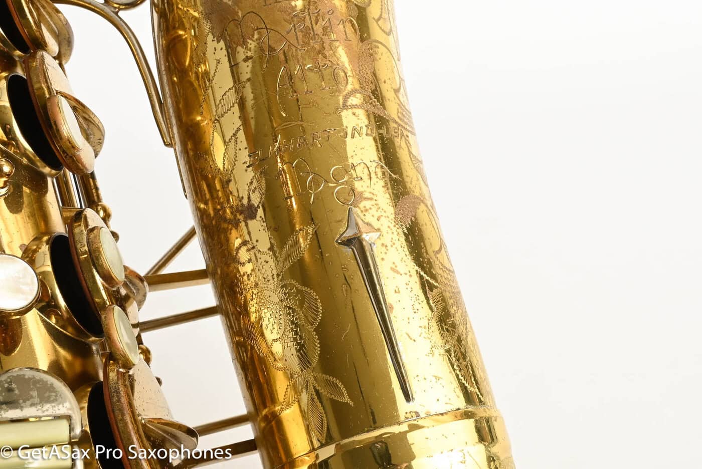 Martin Magna Alto Comm III RARE Solid Silver Neck Recent Repad 208754