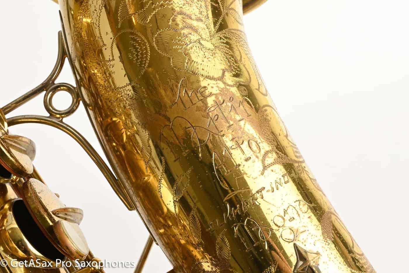 Martin Magna Alto Comm III RARE Solid Silver Neck Recent Repad 208754