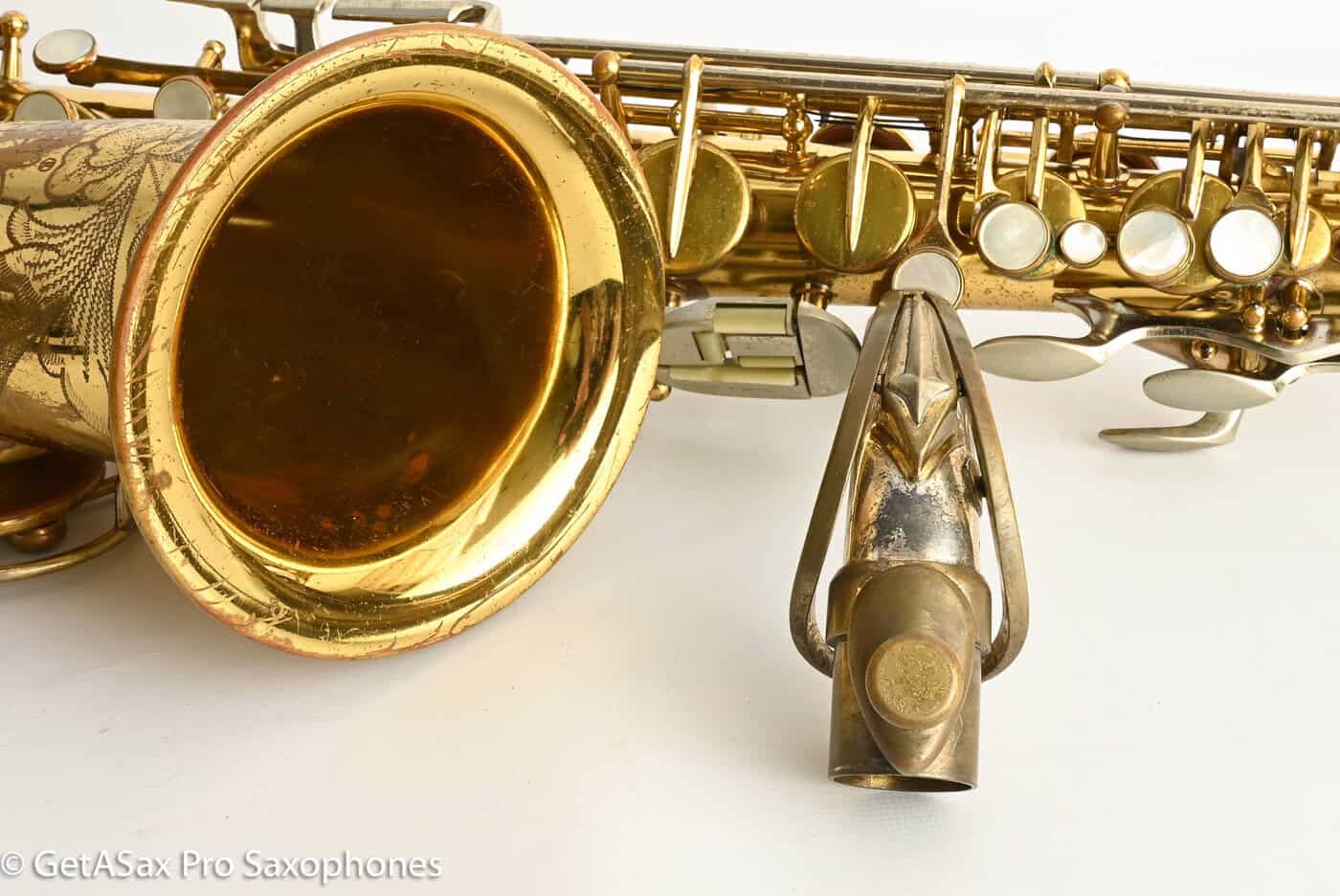 Martin Magna Alto Comm III RARE Solid Silver Neck Recent Repad 208754