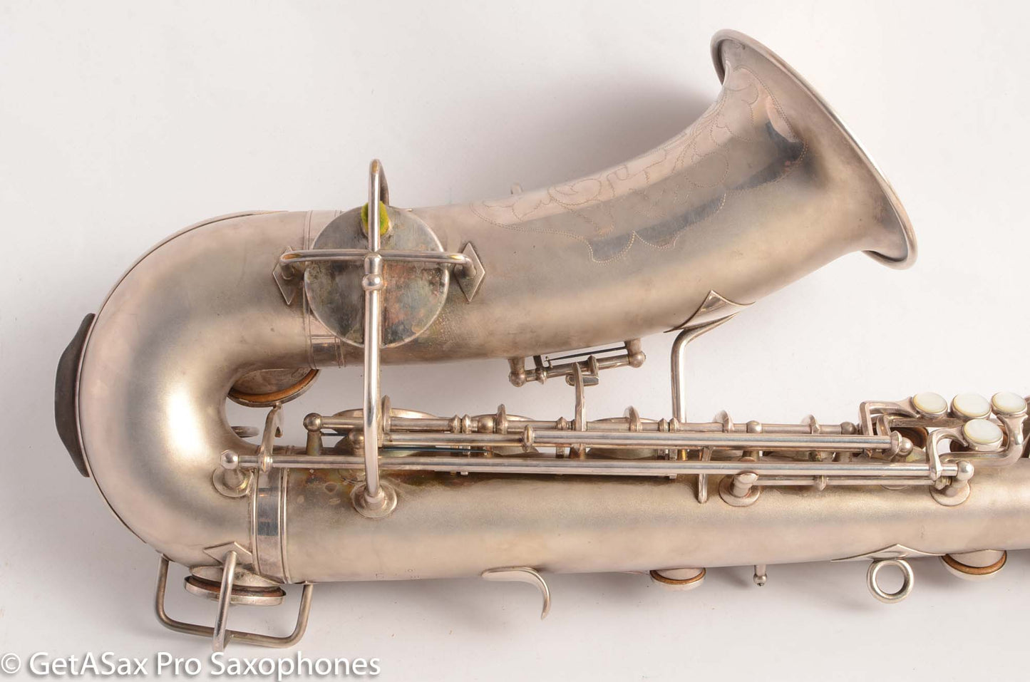 Martin Handcraft Typewriter Alto Saxophone Original Silver Excellent Condition 98334