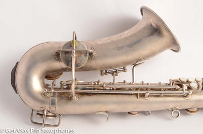 Martin Handcraft Typewriter Alto Saxophone Original Silver Excellent Condition 98334