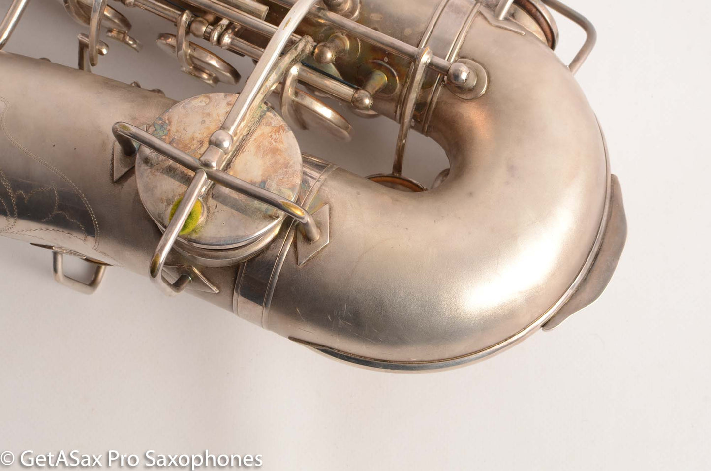 Martin Handcraft Typewriter Alto Saxophone Original Silver Excellent Condition 98334