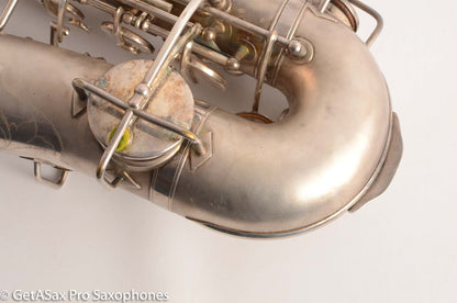 Martin Handcraft Typewriter Alto Saxophone Original Silver Excellent Condition 98334