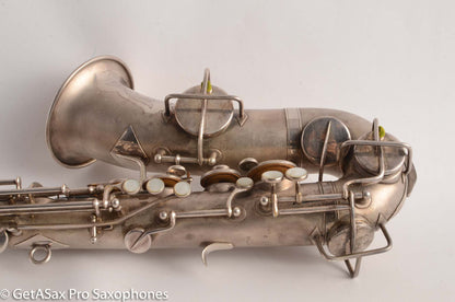 Martin Handcraft Typewriter Alto Saxophone Original Silver Excellent Condition 98334