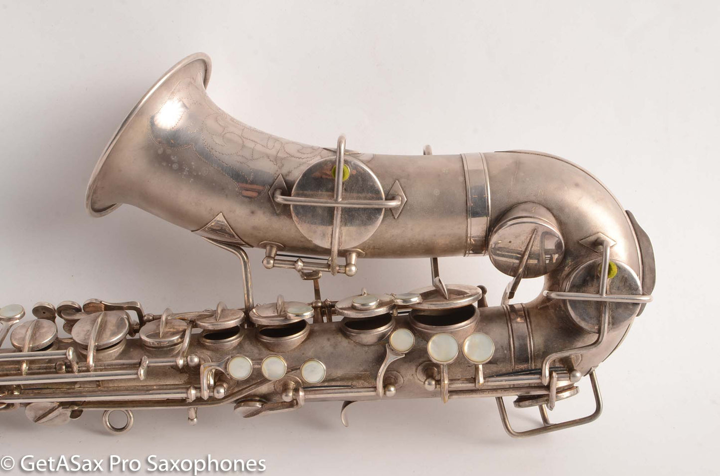 Martin Handcraft Typewriter Alto Saxophone Original Silver Excellent Condition 98334