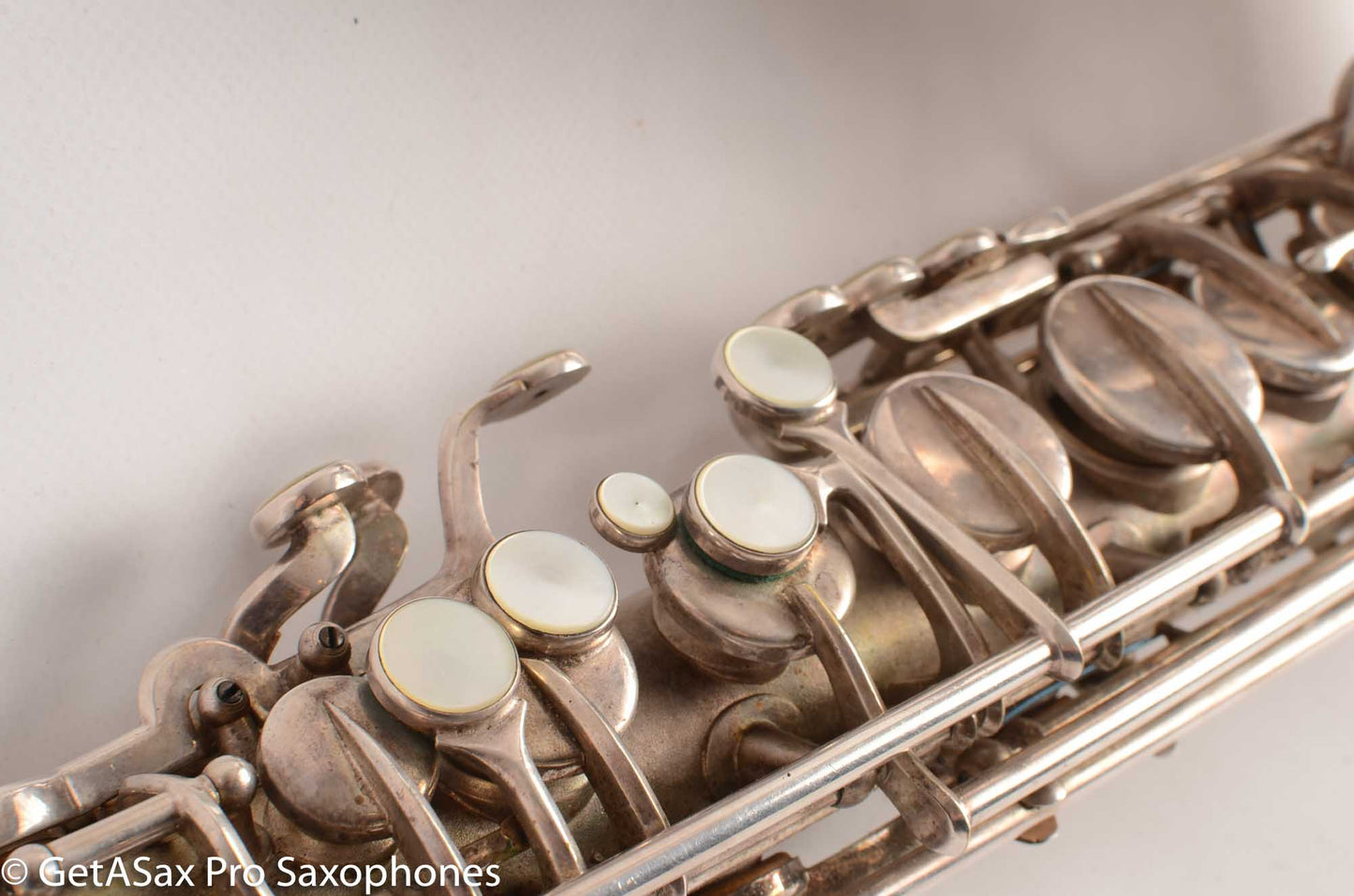 Martin Handcraft Typewriter Alto Saxophone Original Silver Excellent Condition 98334