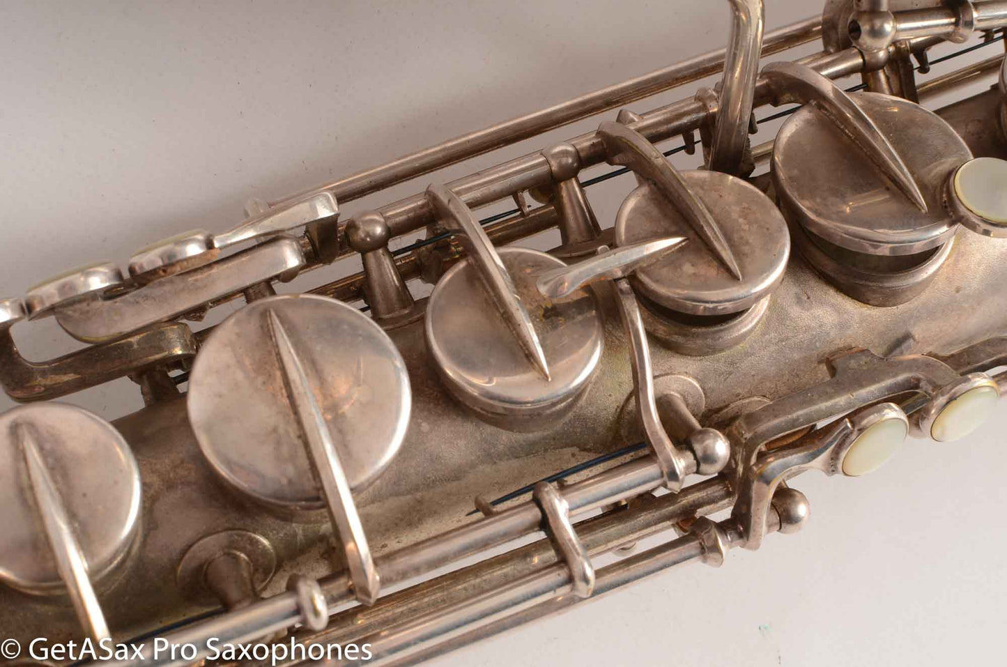 Martin Handcraft Typewriter Alto Saxophone Original Silver Excellent Condition 98334