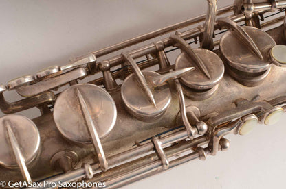 Martin Handcraft Typewriter Alto Saxophone Original Silver Excellent Condition 98334