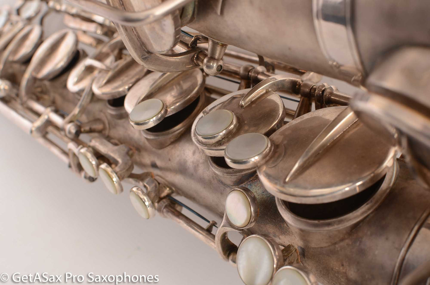 Martin Handcraft Typewriter Alto Saxophone Original Silver Excellent Condition 98334