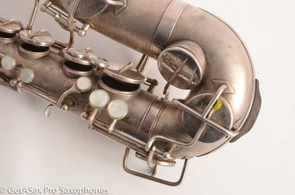 Martin Handcraft Typewriter Alto Saxophone Original Silver Excellent Condition 98334