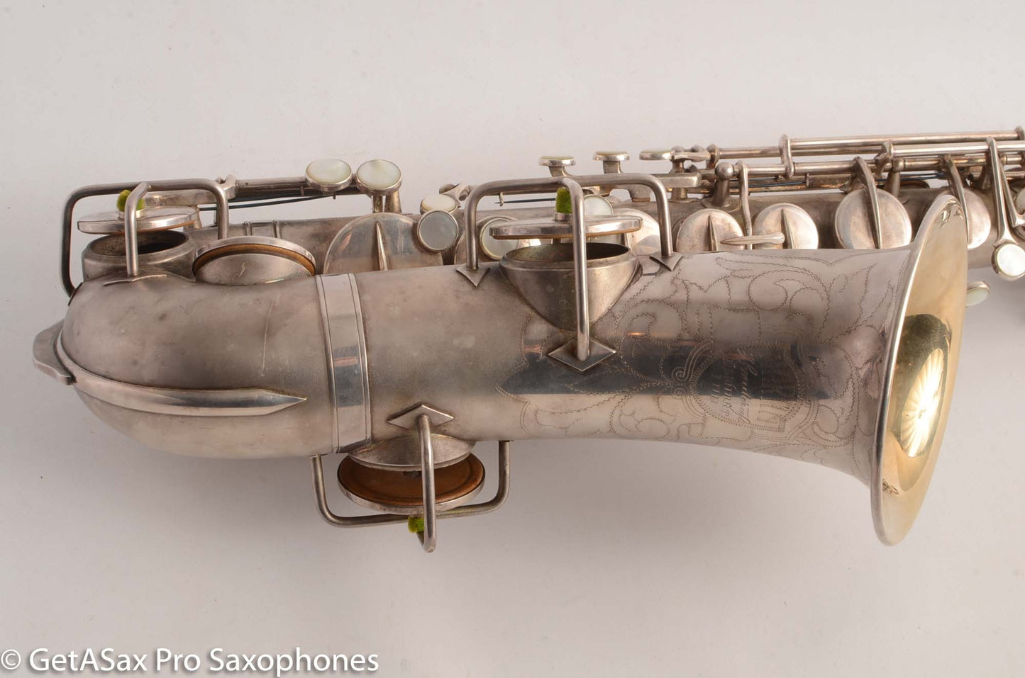 Martin Handcraft Typewriter Alto Saxophone Original Silver Excellent Condition 98334