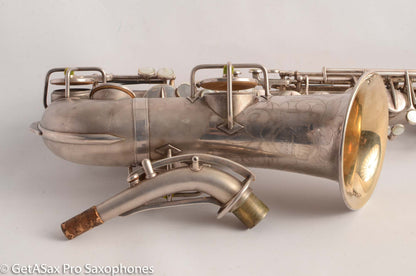 Martin Handcraft Typewriter Alto Saxophone Original Silver Excellent Condition 98334