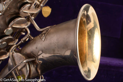 Martin Handcraft Typewriter Alto Saxophone Original Silver Excellent Condition 98334