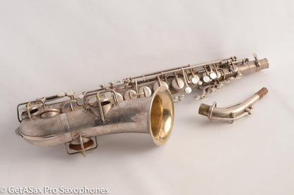 Martin Handcraft Typewriter Alto Saxophone Original Silver Excellent Condition 98334