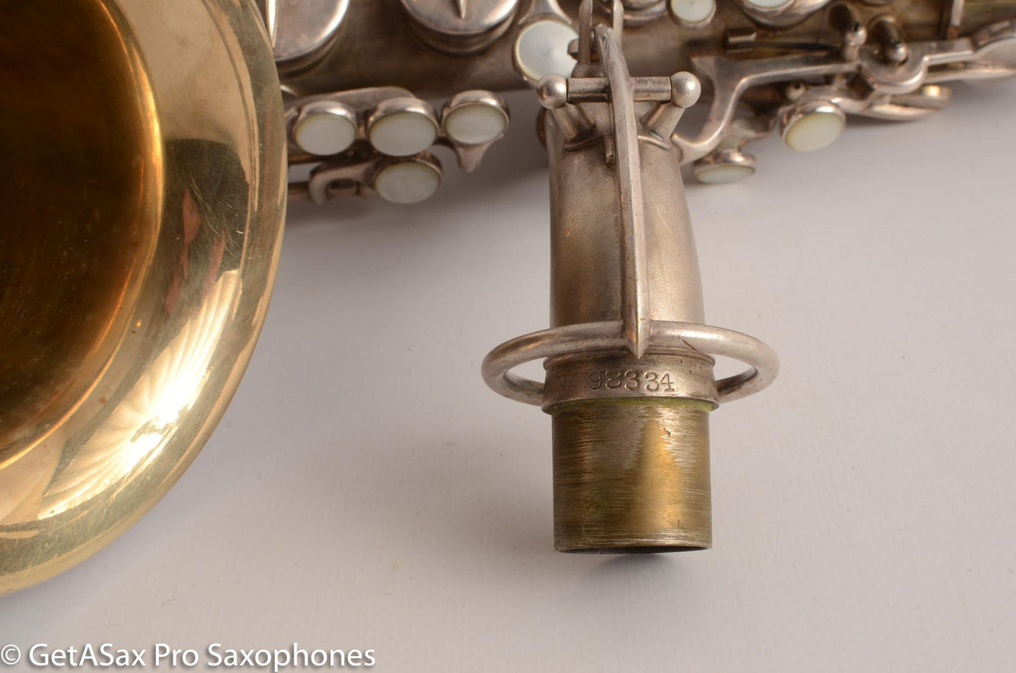 Martin Handcraft Typewriter Alto Saxophone Original Silver Excellent Condition 98334