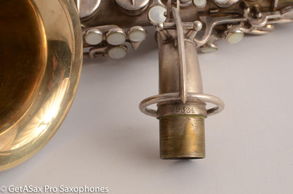 Martin Handcraft Typewriter Alto Saxophone Original Silver Excellent Condition 98334