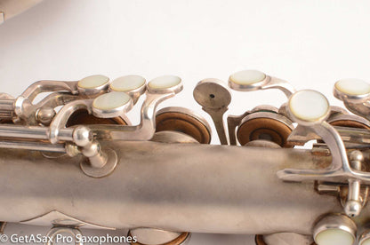 Martin Handcraft Typewriter Alto Saxophone Original Silver Excellent Condition 98334