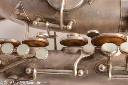 Martin Handcraft Typewriter Alto Saxophone Original Silver Excellent Condition 98334