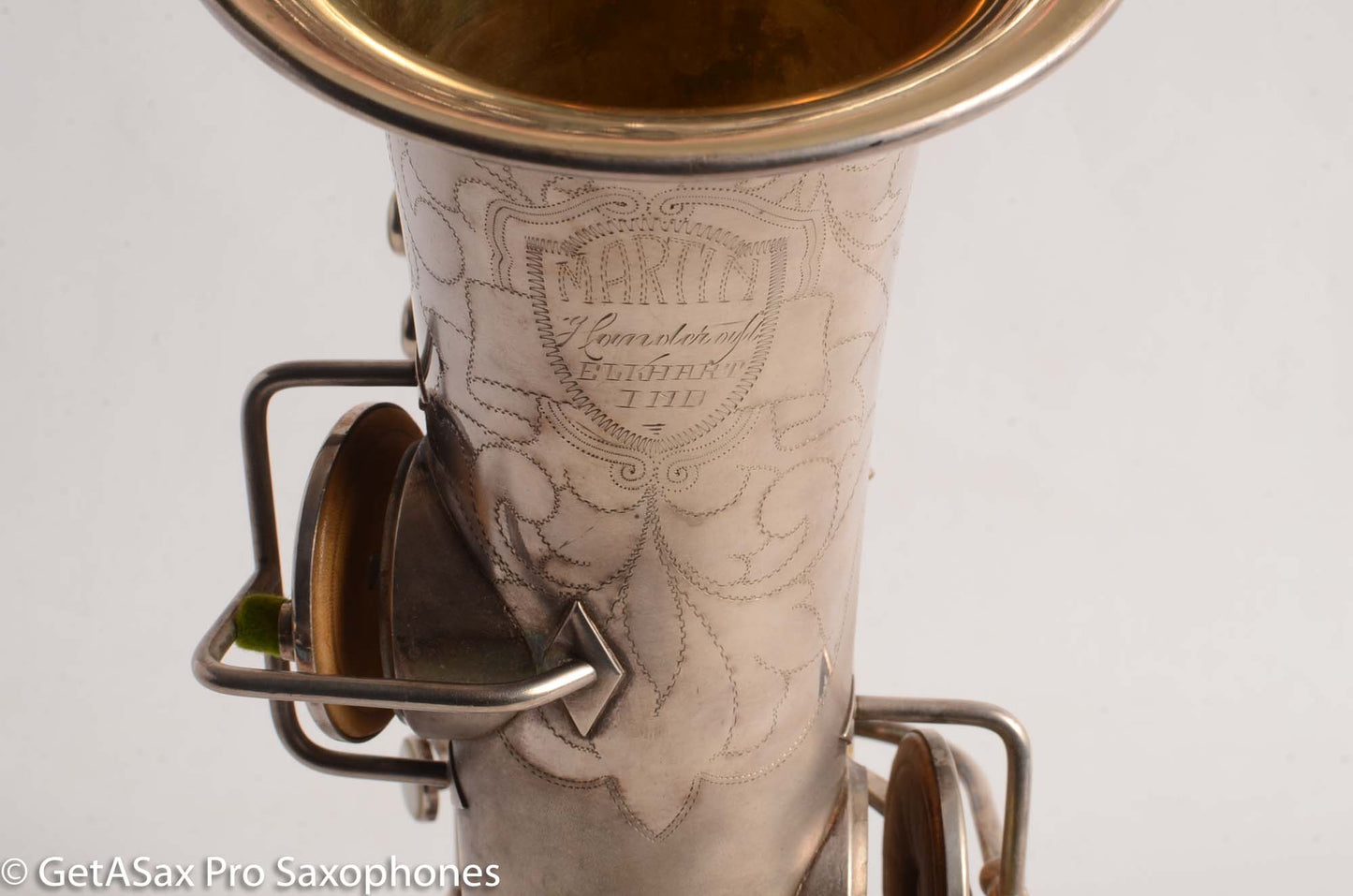 Martin Handcraft Typewriter Alto Saxophone Original Silver Excellent Condition 98334