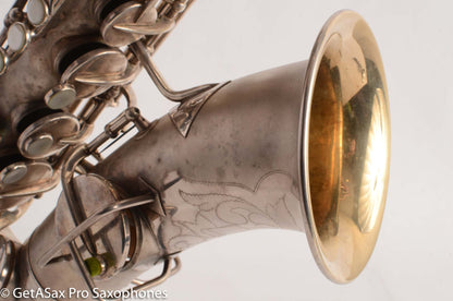 Martin Handcraft Typewriter Alto Saxophone Original Silver Excellent Condition 98334