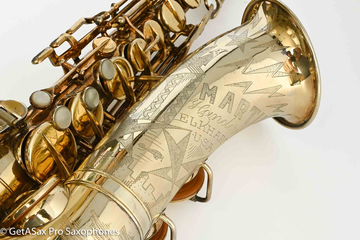 Martin Gold-Plated Handcraft Skyline / Searchlight Alto Overhauled Near Mint! 125113