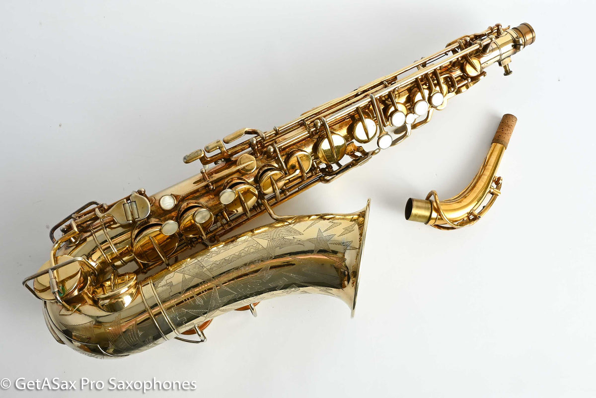 Martin Gold-Plated Handcraft Skyline / Searchlight Alto Overhauled Near Mint! 125113