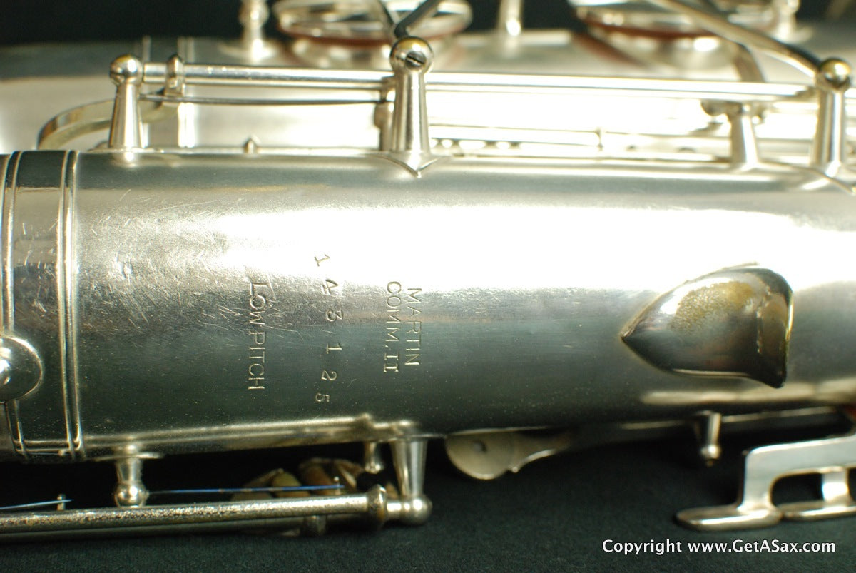 Martin Committee II Tenor Saxophone Rare Silver Plate