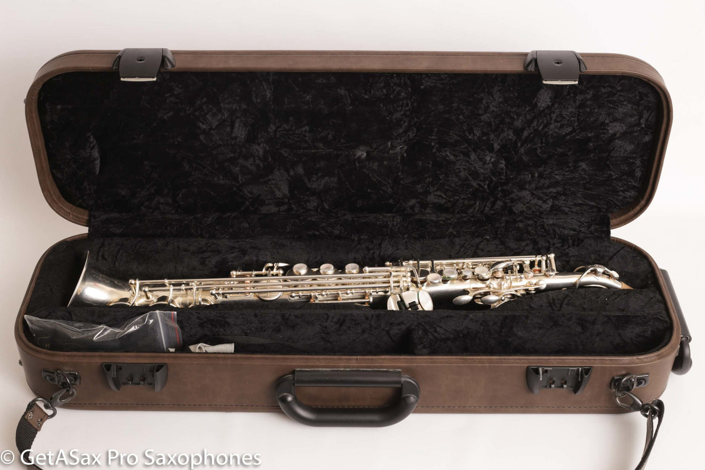 Rampone R1 Jazz Semi Curved Saxello Soprano Mint Silver Plate