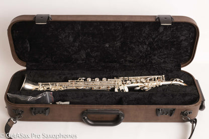 Rampone R1 Jazz Semi Curved Saxello Soprano Mint Silver Plate