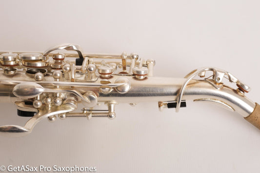 Rampone R1 Jazz Semi Curved Saxello Soprano Mint Silver Plate